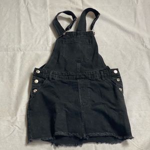 Denim skirt overalls